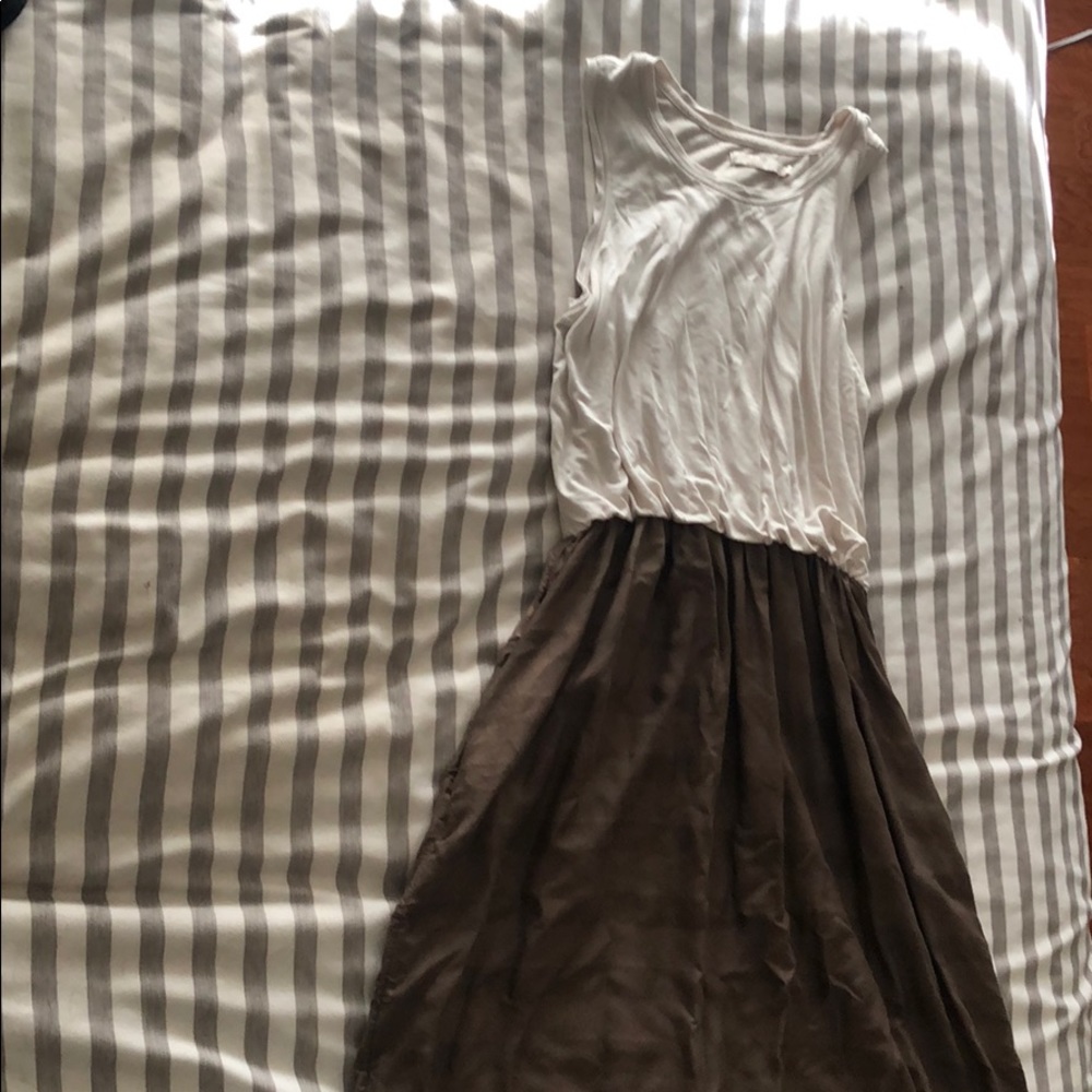 prana maxi dress size small white and navy green
